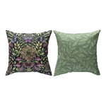 Manual Woodworkers Dark Succulents Pillow – 18x18 inch Weather-Resistant Accent