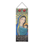 Santa Madre De Dios Wall Tapestry - 36"W Polyester Hanging Decorative Art Spiritual Multicolor Accent by Manual Woodworkers
