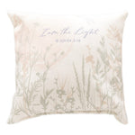 I Am The Light Outdoor Accent Pillow - 9"X9" Climaweav Polyester Rustic Spiritual Decor by Manual Woodworkers