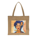 I Am Divine Cotton Tote Bag -18"x18" Multicolor Reusable Everyday Shopping Carryall by Manual Woodworkers