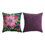 Wild Garden Decorative Outdoor Cushion - 12"X12" Climaweave Polyester Floral Accent by Manual Woodworkers
