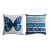 blue butterfly pillow