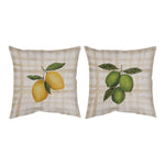 18"x18" Citrus Patio Cushion Climaweave Polyester Indoor Outdoor Decorative Accent by Manual Woodworkers
