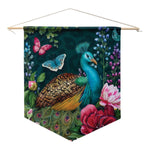 Wild Garden Pennant Wall Decor - 21"W Polyester Hanging Floral Accent Multicolor Indoor Outdoor by Manual Woodworkers