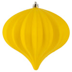 Vickerman N151278DMV 5.7" X 5.5" Yellow Matte Onion Christmas Ornament Uv Treated Set Of 3
