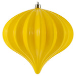 Vickerman N151278DSV 5.7" X 5.5" Yellow Shiny Onion Christmas Ornament Uv Treated Set Of 3