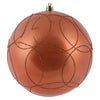 Vickerman N182671D 6" Coral Candy Ornament With Circle Glitter Pattern 3 Per Bag