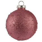 Vickerman N185245 4.75" Mauve Ice Ball Ornament