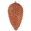 Vickerman N187271D 7" Coral Matte Glitter Pinecone Christmas Ornament 4 Per Set
