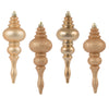Vickerman N500280 7" Cafe Latte 4-Finish Finial Ornament 8 Per Box