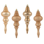 Vickerman N500280 7" Cafe Latte 4-Finish Finial Ornament 8 Per Box