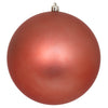 Vickerman N591571DMV 6" Coral Matte Ball Ornament 4 Per Bag