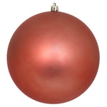 Vickerman N591571DMV 6" Coral Matte Ball Ornament 4 Per Bag