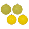 Vickerman N592078DA 8" Yellow 4-Finish Ball Ornament Assortment 4 Per Bag