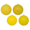 Vickerman N592578DA 10" Yellow 4-Finish Ball Ornament Assortment 4 Per Bag