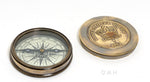 Brass Makers to the Queen Compass with Leather Case – 0.8 Inch Collectible By Old Modern Handicrafts