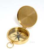 Brass Lid Compass – Functional Marine Replica – 0.6 Inch Nautical Decor By Old Modern Handicrafts