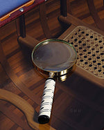 Magnifier in Wood Box – Brass Handle – 1 Inch Decorative Reading Tool By Old Modern Handicrafts