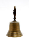 Hand Bell – 8 Inch Brass Bell – 11.5" Height Nautical Decor
