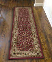 Radici Castello Rectangular/Round Indoor Rugs/Runner, Burgundy