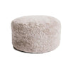 Cozy Sheepskin Ottoman – Curly Wool Cover – 12" x 24" x 24"
