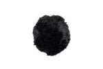 Indoor Decorative Alpaca Ball Cushion Black Suri Wool 11" Height By Auskin