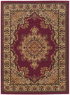 Radici Castello Rectangular/Round Indoor Rugs/Runner, Burgundy