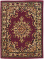 Radici Castello Rectangular/Round Indoor Rugs/Runner, Burgundy