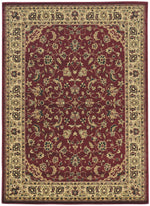 Radici Castello Rectangular/Round Indoor Rugs/Runner, Burgundy