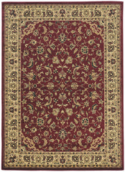 Radici Castello Rectangular/Round Indoor Rugs/Runner, Burgundy