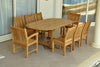 Anderson Teak Set-87 Bahama Sahara Side Chair 7-Pieces 87" Oval Dining Set
