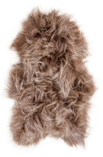 Icelandic Longwool Sheepskin Rug 2'x3.5' – Natural Shaggy Wool Area Rug for Indoor Decor By Auskin