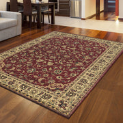 Radici Castello Rectangular/Round Indoor Rugs/Runner, Burgundy