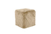 Luxury Sheepskin Cube Stool for Home Decor