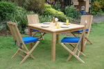 Anderson Teak Set-105B Windsor Comfort Chair 5-Pieces Folding Dining Set