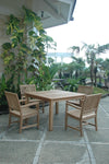 Anderson Teak Set-106B Windsor Rialto Side Chair 5-Pieces Dining Table Set