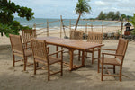Anderson Teak Set-112B Bahama Wilshire Armchair 7-Pieces Extension Dining Set