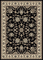 Radici Alba Rectangular Indoor Rugs/Runner, Black