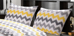 Greenland Home Fashions Vida King Duvet Sham – Yellow/Gray Geometric Design, 20x36 Inches, Soft Cotton Blend