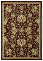 Radici Castello Rectangular Indoor Rugs/Runner, Burgundy