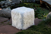 Plush Shearling Cube for Seating or Accent Use
