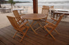 Anderson Teak Set-28 Bahama Classic Folding Armchair 5-Pieces Dining Set