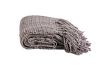 Handwoven Cotton Throw Blanket 50"x 60" – Lightweight Open-Weave Indoor Decor by Auskin