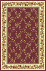 Radici Noble Rectangular Indoor Rugs/Runner, Burgundy