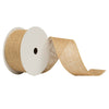 Vickerman Q180305 2.5" X 10 Yards Tan Burlap Christmas Ribbon