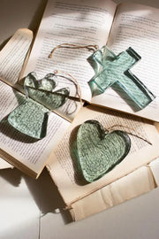 Handmade Recycled Glass Decor With Blue Green Tint 6