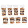 Two's Company 53766 Santorini Chic 24 Pc Hand-Woven Lattice Drinking Glass