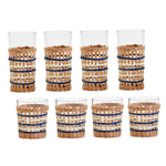 Two's Company 53766 Santorini Chic 24 Pc Hand-Woven Lattice Drinking Glass