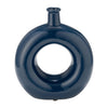 Sagebrook Home 17024-03 Ceramic, 8" Round Cut-Out Vase, Blue