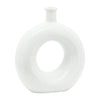 Sagebrook Home 17024-01 Ceramic, 8" Round Cut-Out Vase, White